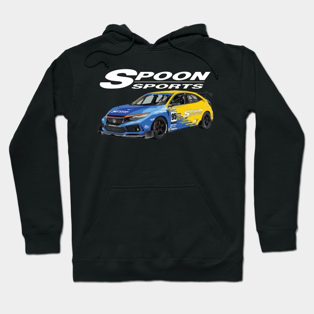 JDM CTR type R FK8 Spoon Turbo Race Car Hoodie by cowtown_cowboy